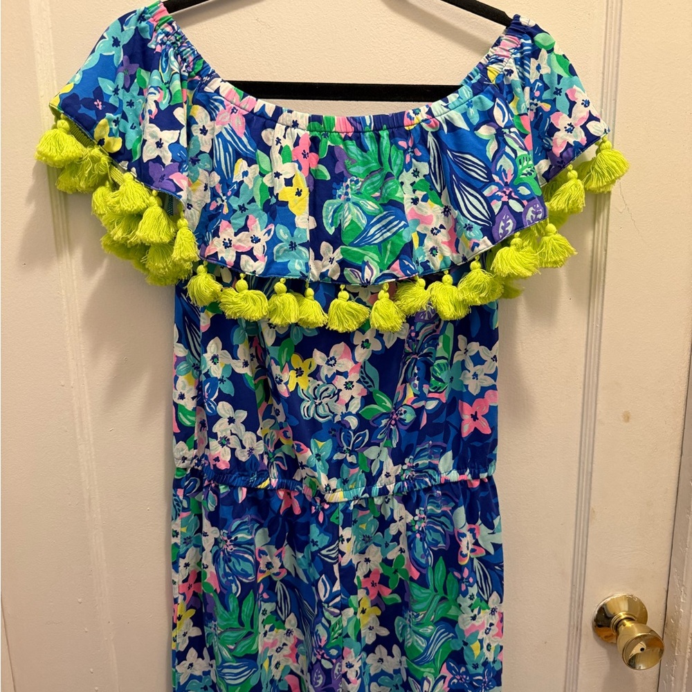 Lilly Pulitzer Blue and Pink Floral Jumper